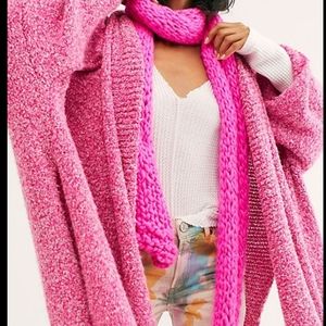 Free People Pink Cardigan